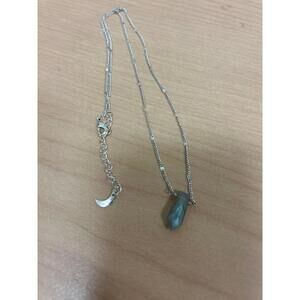 Minimalist Luna Norte Tiny Labradorite Charm Necklace